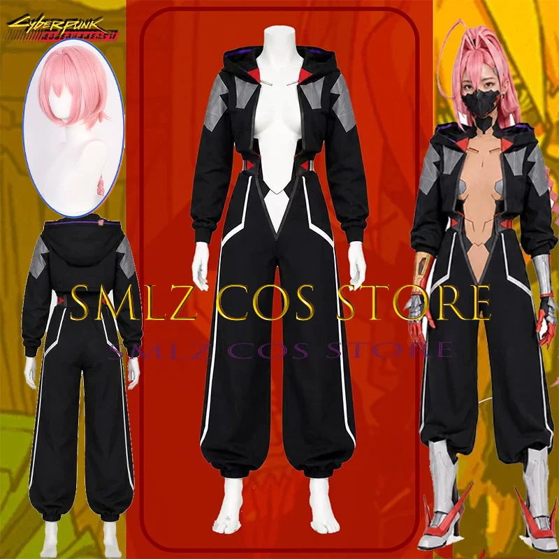Talia Yang Cosplay Anime Season 2 Edgerunners Costume Women Yang Taliya Coat Pants Uniform Prop Wig Set Party Play Outfit