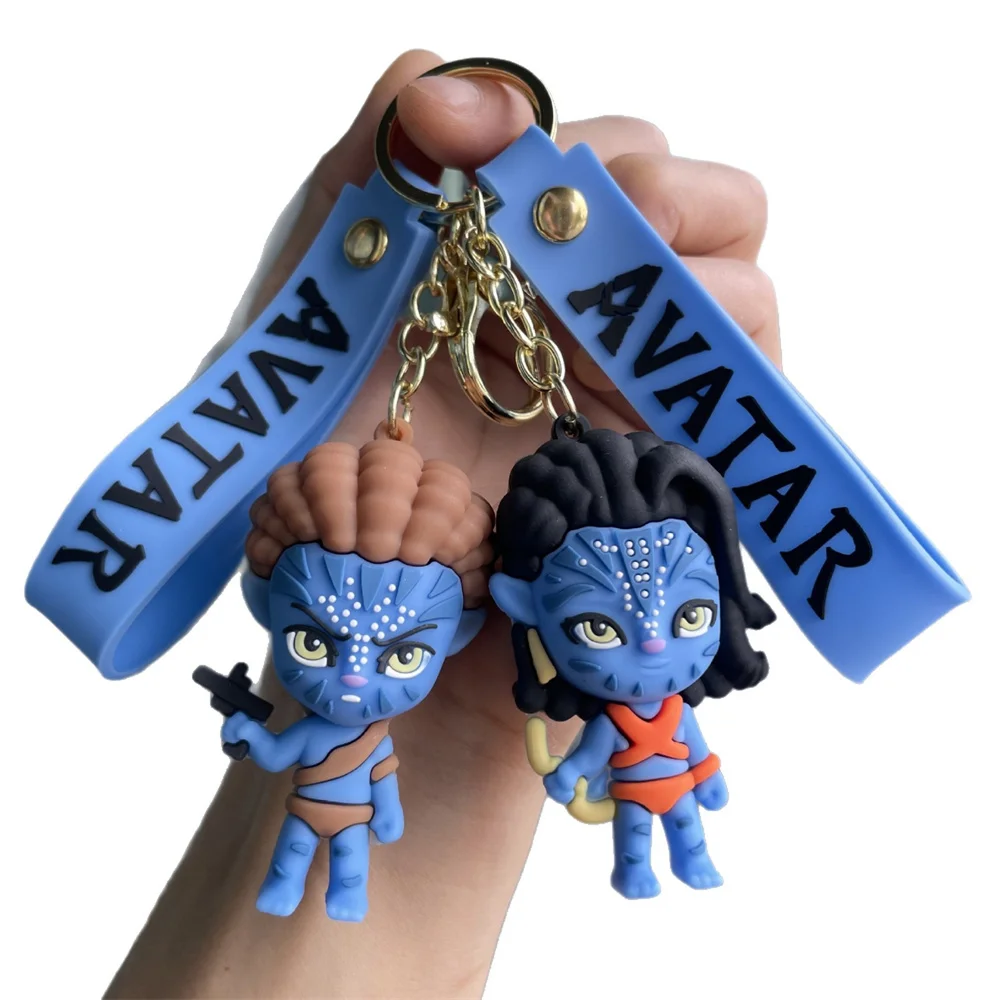 Creative Avatar Jake Sully Neytiri Keychain 3D Silicone Doll Pendant Car Keychain Accessories Gift Christmas Gift view 6
