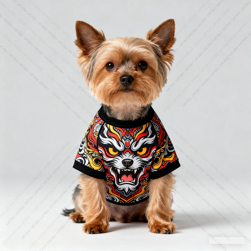 2025 ملابس الخريف للحيوانات الأليفة تي شيرت كلب تصميم رعب طازج ولطيف حصري للحيوانات الأليفة اللطيفة التجفيف السريع وتنفس #4