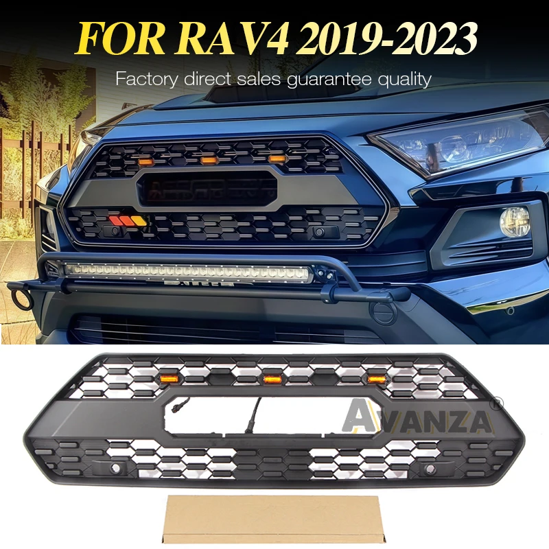 

TRD Style Front Grille With Light Fits For Toyota RAV4 Adventure Edition 2019-2023 Racing Grill
