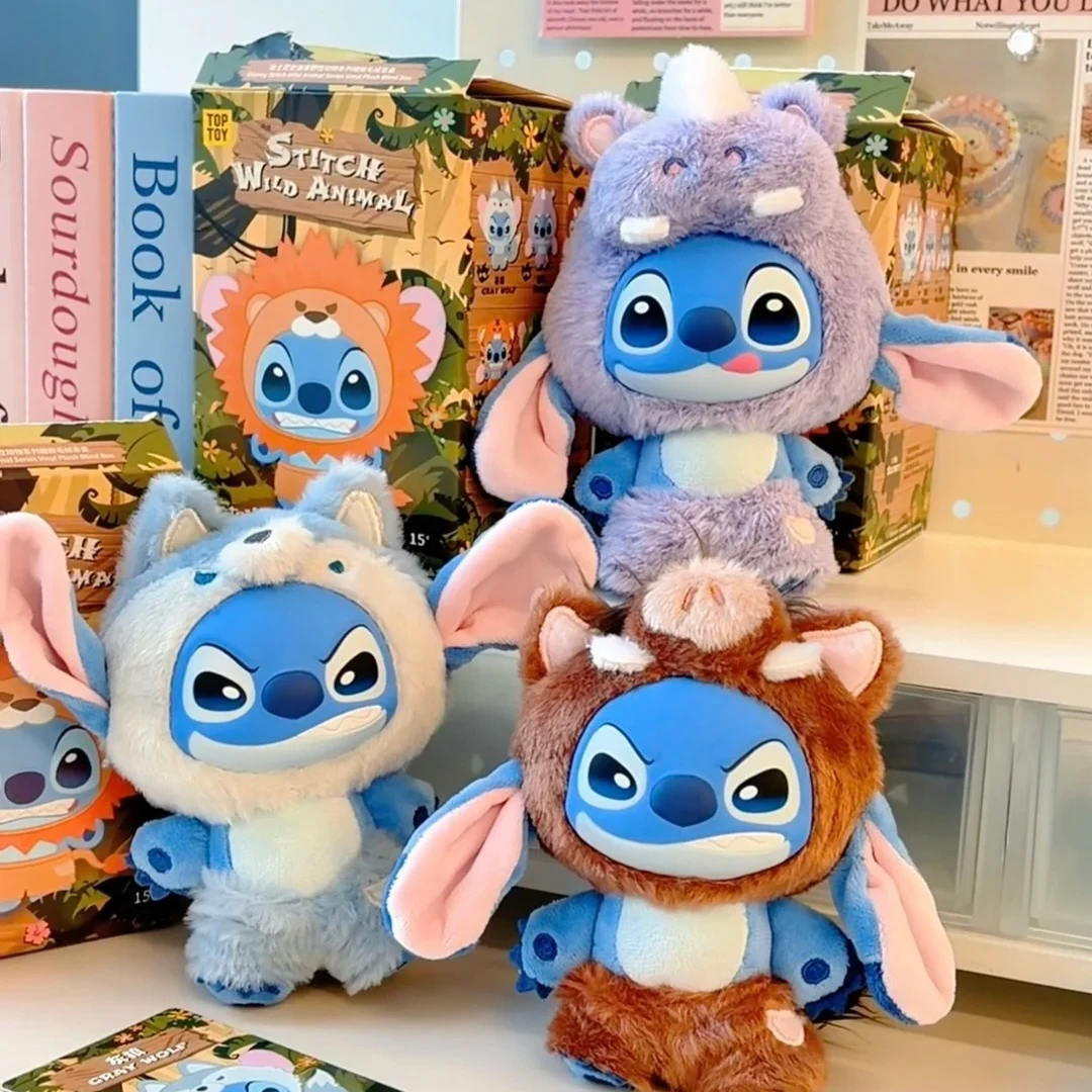 

Disney Stitch Wild Animal Series Blind Box Vinyl Plush Keychain Pendant Doll Action Figure Mystery Box Bag Gift Collection Toys