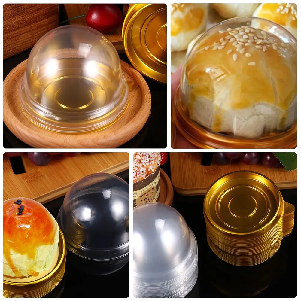 

200 Pcs Blister Boxes Transparent Food Grade Packaging Moon Cake Mini Cake Box Cookie Box Reusable Storage Container