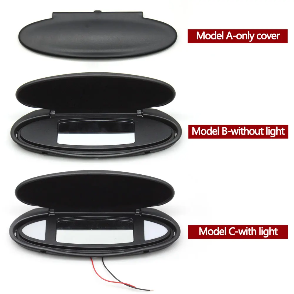 Car Interior Makeup Sun Visor Vanity Mirror Cover or Assembly For Porsche Boxster Cayman 986 987 CARRELA TARGA GT2 GT3 996 997 - view 2