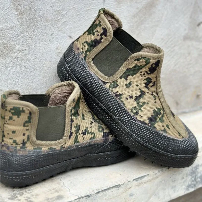 Men's Boots Spring Anti Slip and Wear Resistant Work Shoes Soft Soled Comfortable Single Shoes Fashionable Casual Shoes for Man