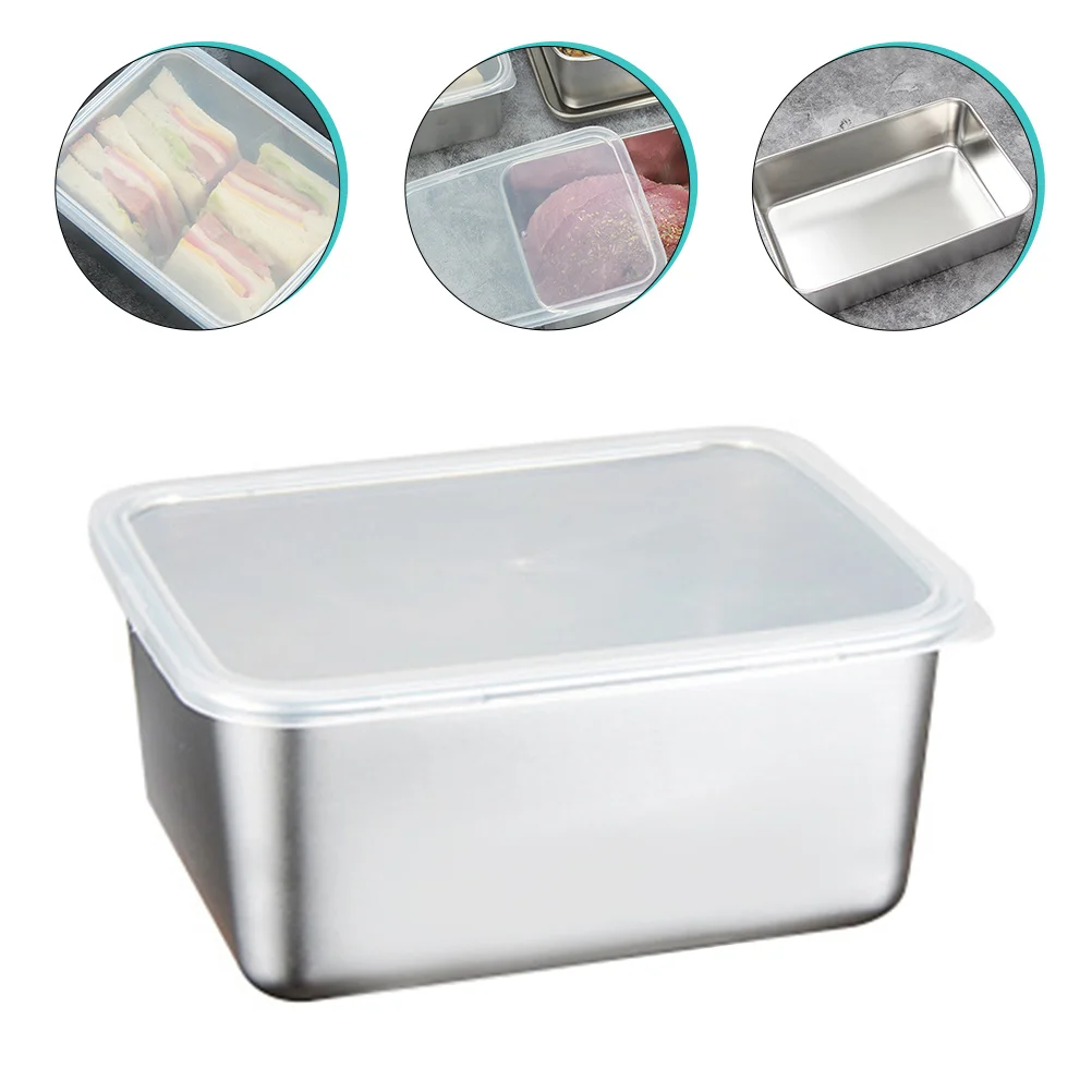 

Stainless Steel Preservation Box Food Container Fresh Lunch Meal Portable Storage Cold Resistant Compact Design