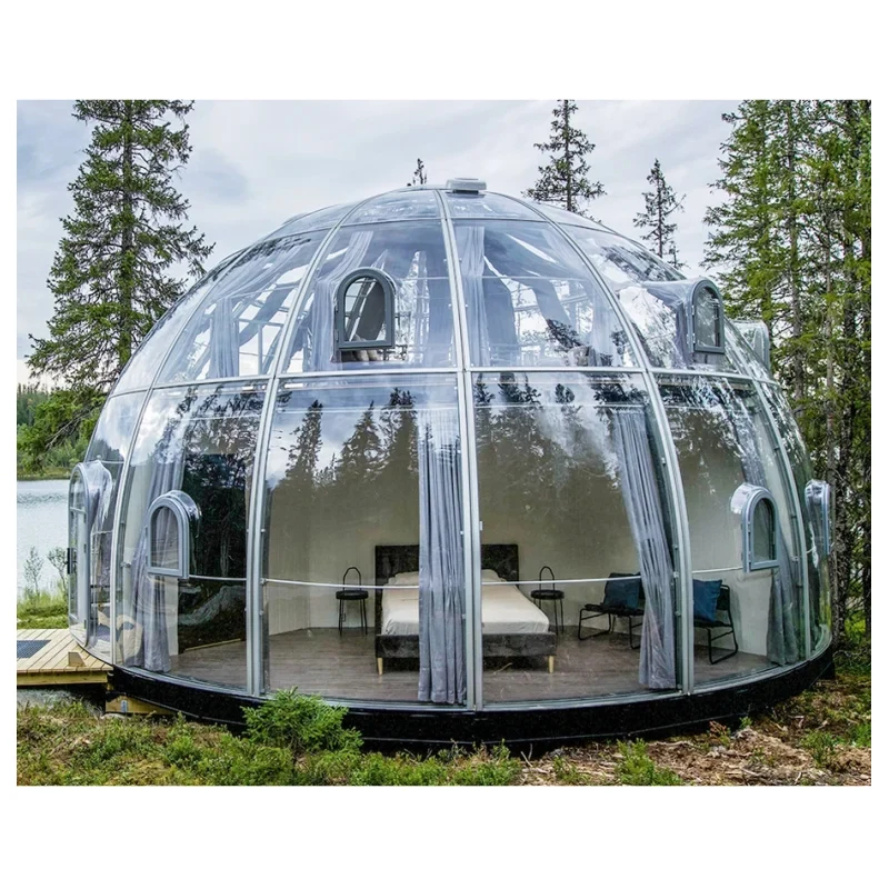 High-End Transparent Inflatable Dome House Luxury Metal Star Room Gazebo Pavilion for Outdoor Camping Powder Coated for