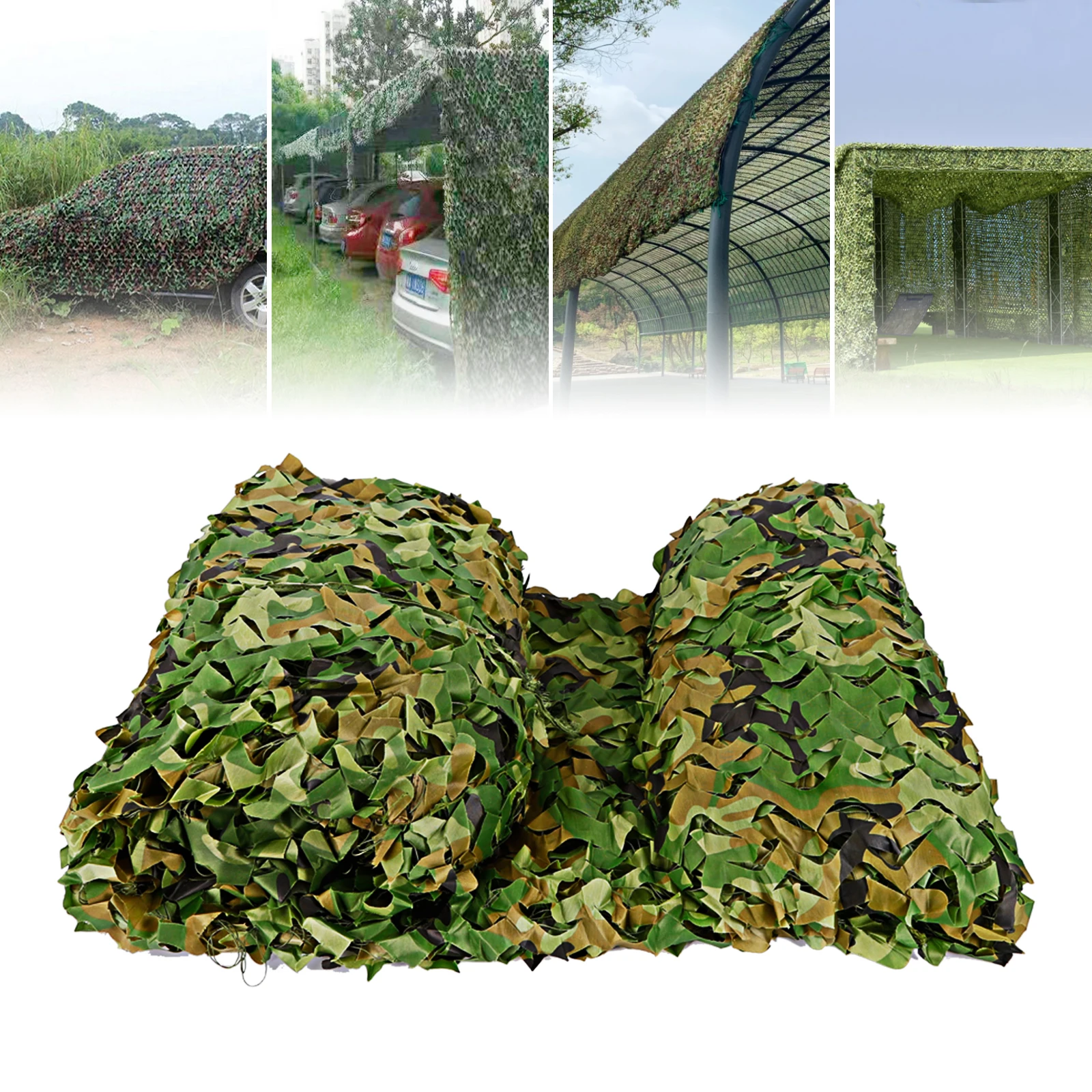 6*4m Camouflage Netting Camo Army Net Camping Military Hunting Woodland Leaves Outdoor Camouflage Net