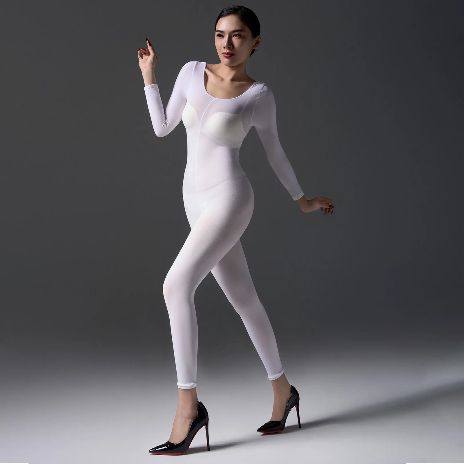 Bodystocking Unisex de Terciopelo y Nylon 120D, Pijama Elástico, Lencería, Leotardo Sexy, Unitardo de una Pieza