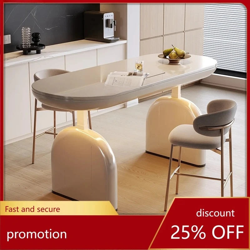 Designer Model Electric Lifting Desk Modern Light Luxury Home Boss Desk Special-Shaped High-End