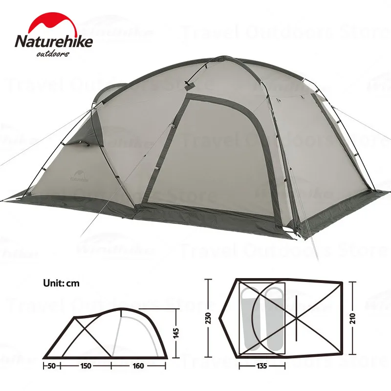 Naturehike Tent 30D Polyester Hiking Camping Tent Outdoor Ultralight Professional High Quality 4 Season Hiking Tent With Chimney