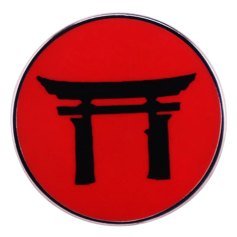 Japanese Red Torii Gate Enamel Pin Japan Shrine Culture Badge Jewelry