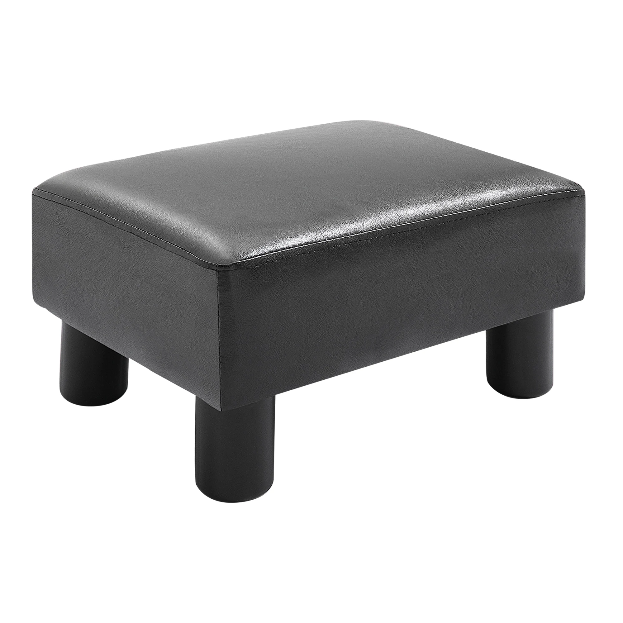 HOMCOM footrest ottoman upholstered in synthetic leather 40x30x24 cm black