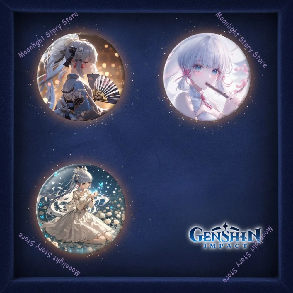 جينشين إمباكت أنيمي ميرش شارة كاميساتو آكا قلادة بروش للإكسسوارات على ظهره هدية ساحرة لمحبي التجميع