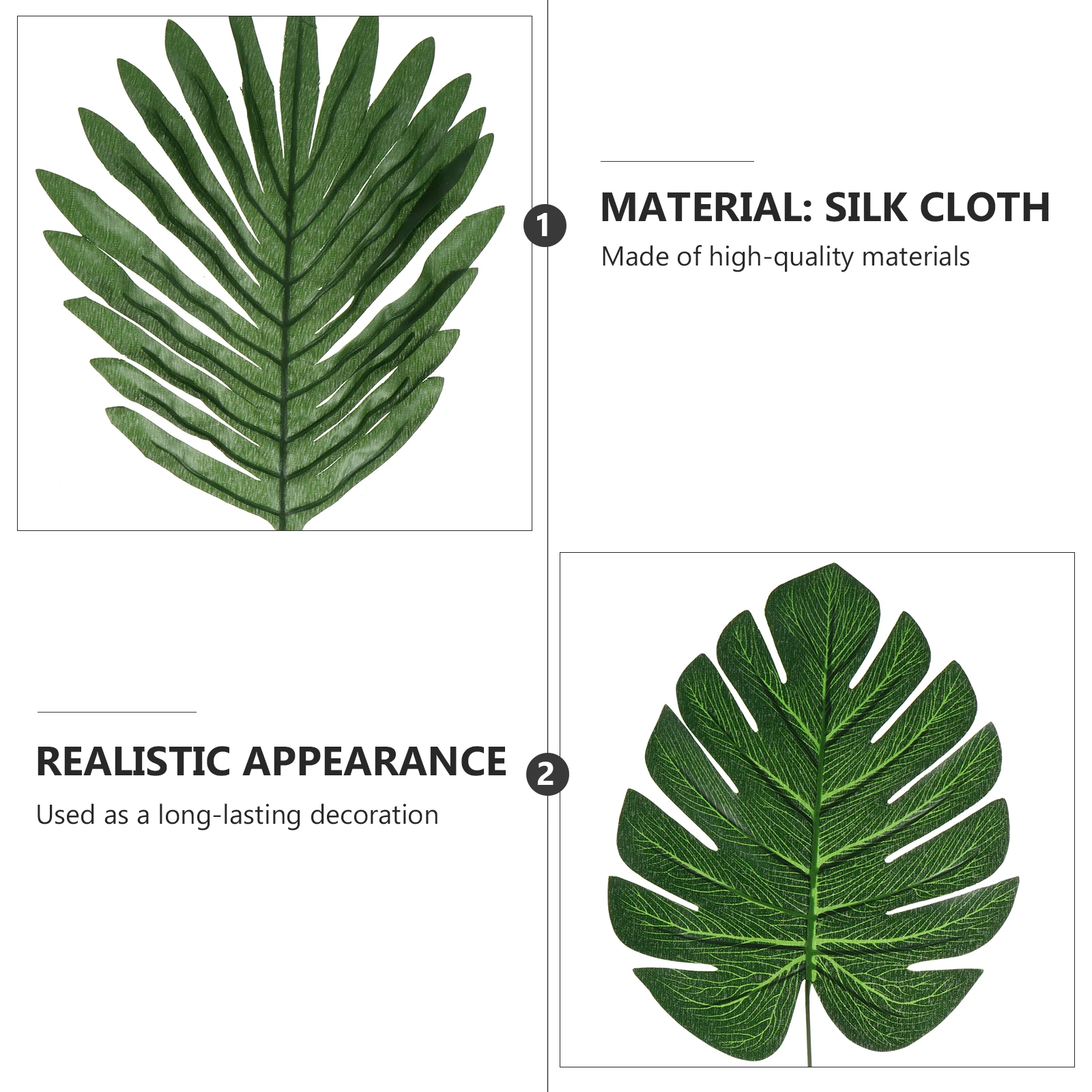 

90 Pcs Artificial Palm Leaf Decorations Home Party Wedding Background DIY Craft Supplies Tropical Style