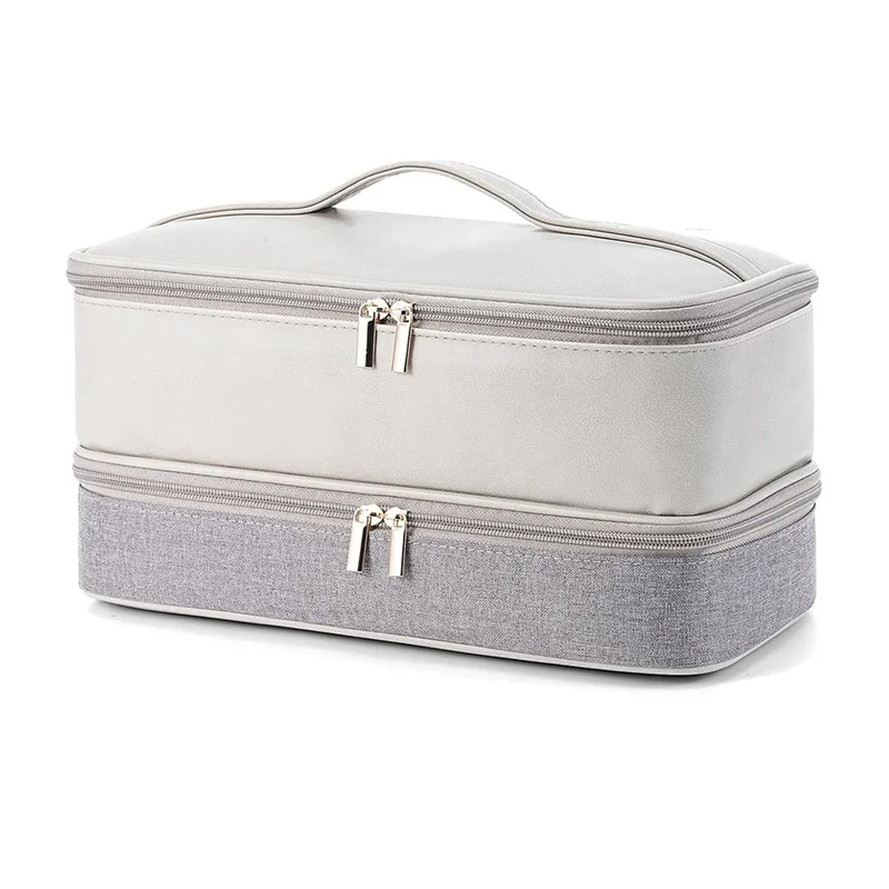 ABVO-Hair Dryer Travel Carrying Case Double Layer Storage Bag Organizer For Dyson Airwrap/Shark Flex Style Attachment view 2