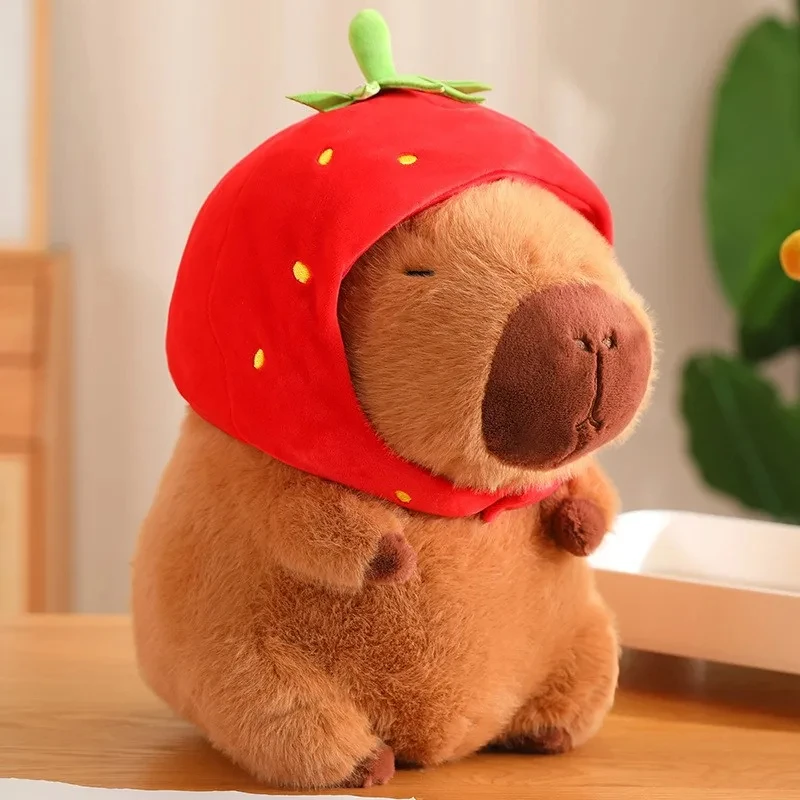 New 21cm Capybara Plush Toy Simulation Capibara Anime Fluffty Toy Cute Animals Beach Style Stuffed Doll Christmas Gifts for Kids