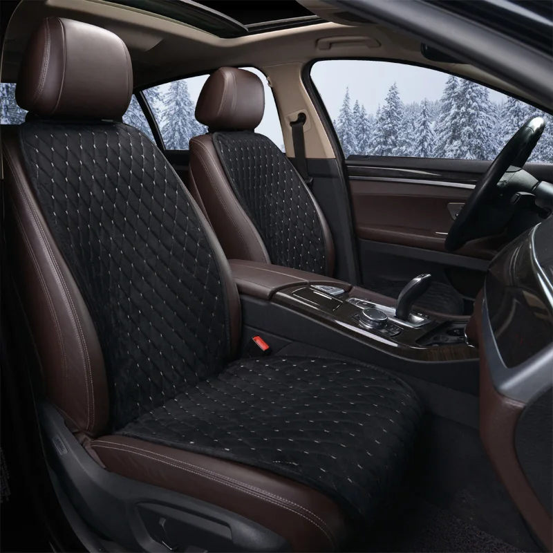 

Winter Velvet Car Seat Cover Universal Warm Plush Car Seat Cushion Protector Chair Mat Fits Most Car SUV Auto Interior