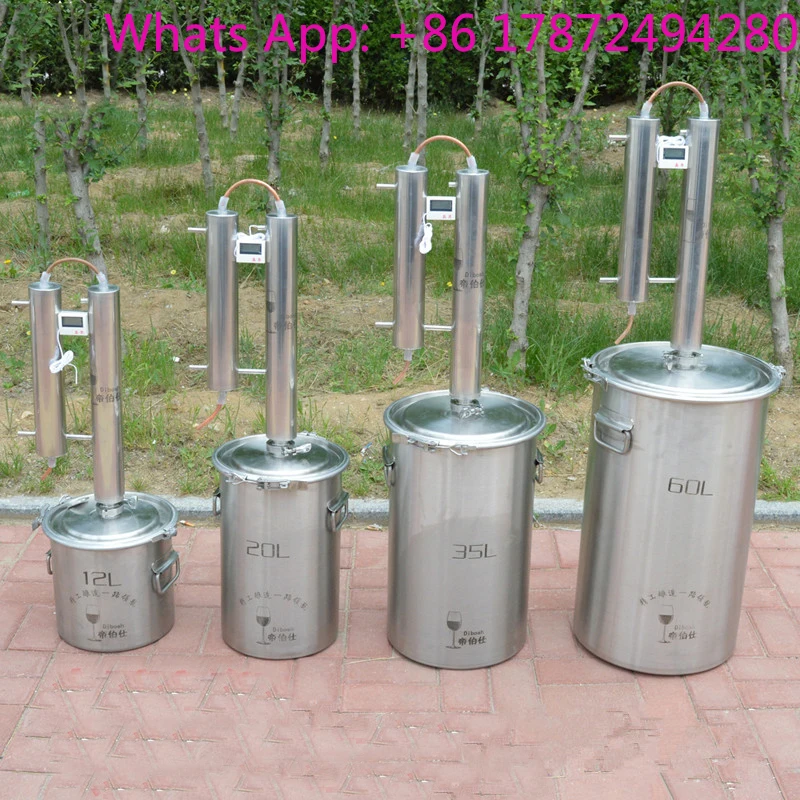 20L Wine Maker Food Processor Moonshine Distiller Copper Distiller Cooling Coil Alcohol Wine Whisky Brandy Distiller Maker