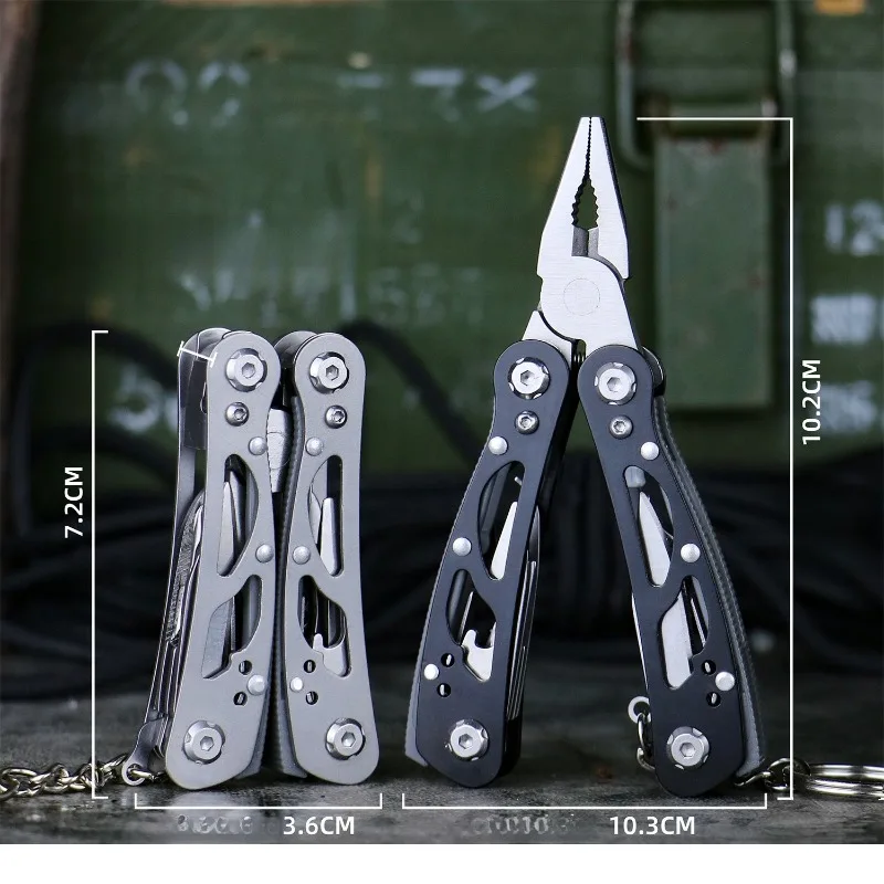 في الهواء الطلق جميع الصلب متعددة الوظائف كماشة صغيرة وظيفة مزيج سكين للفرد كماشة أداة الطوارئ المنزلية كماشة #6