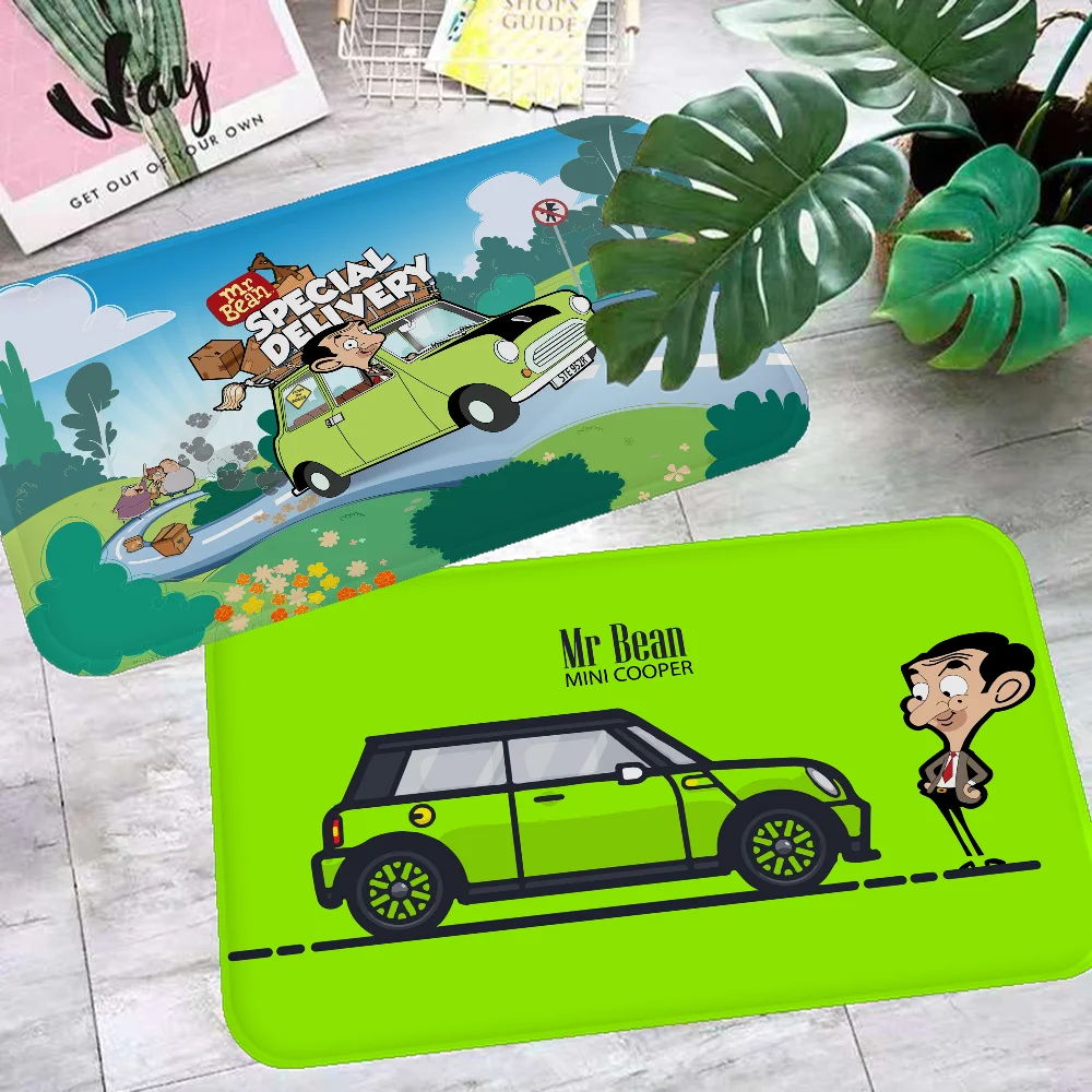 M-Mr B-Bean Room Mats Anti-slip Absorb Water Long Strip Cushion Bedroon Mat Household Carpets