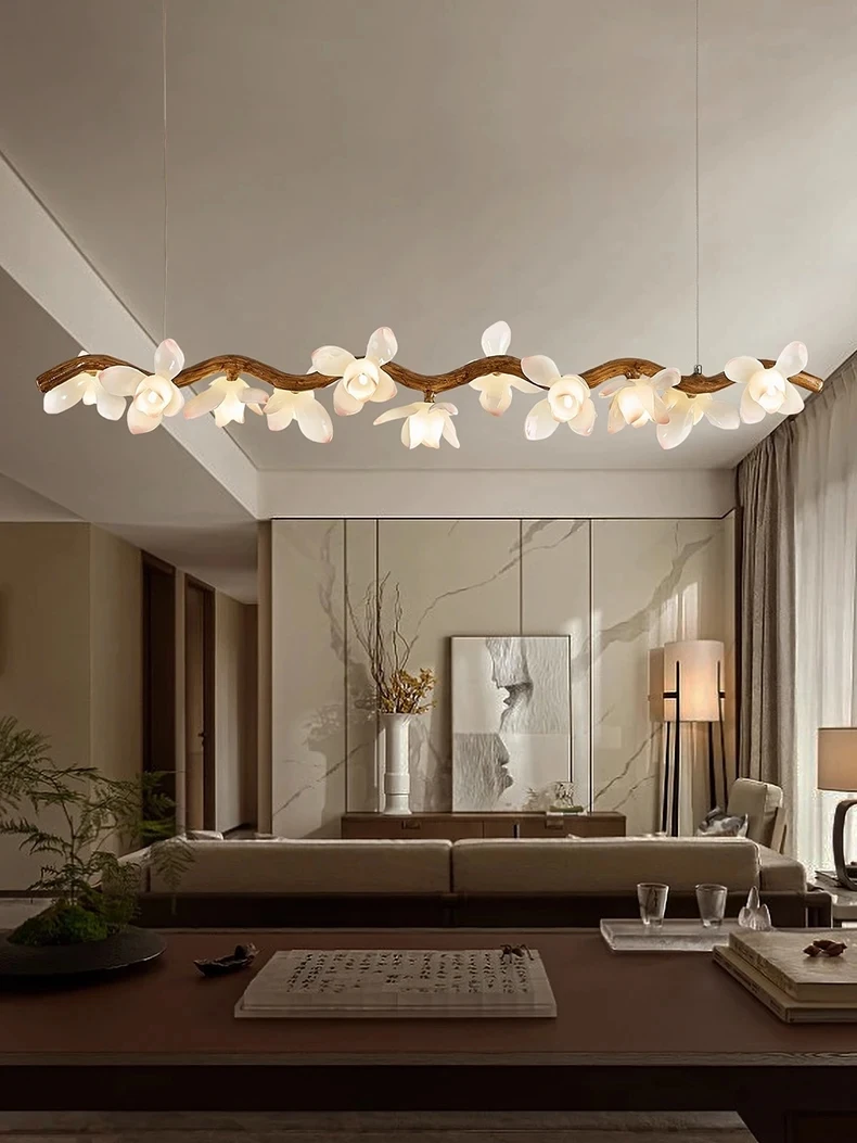 Modern home decoration tree branch chandelier living room dining room lotus LED chandelier indoor lighting