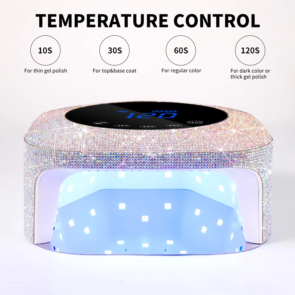 Rechargeable Nail Dryer 30LED Professional UV Nail Lamp For Nails Gel Polish With 4 Timer Setting and Auto Sensor Salon Tool