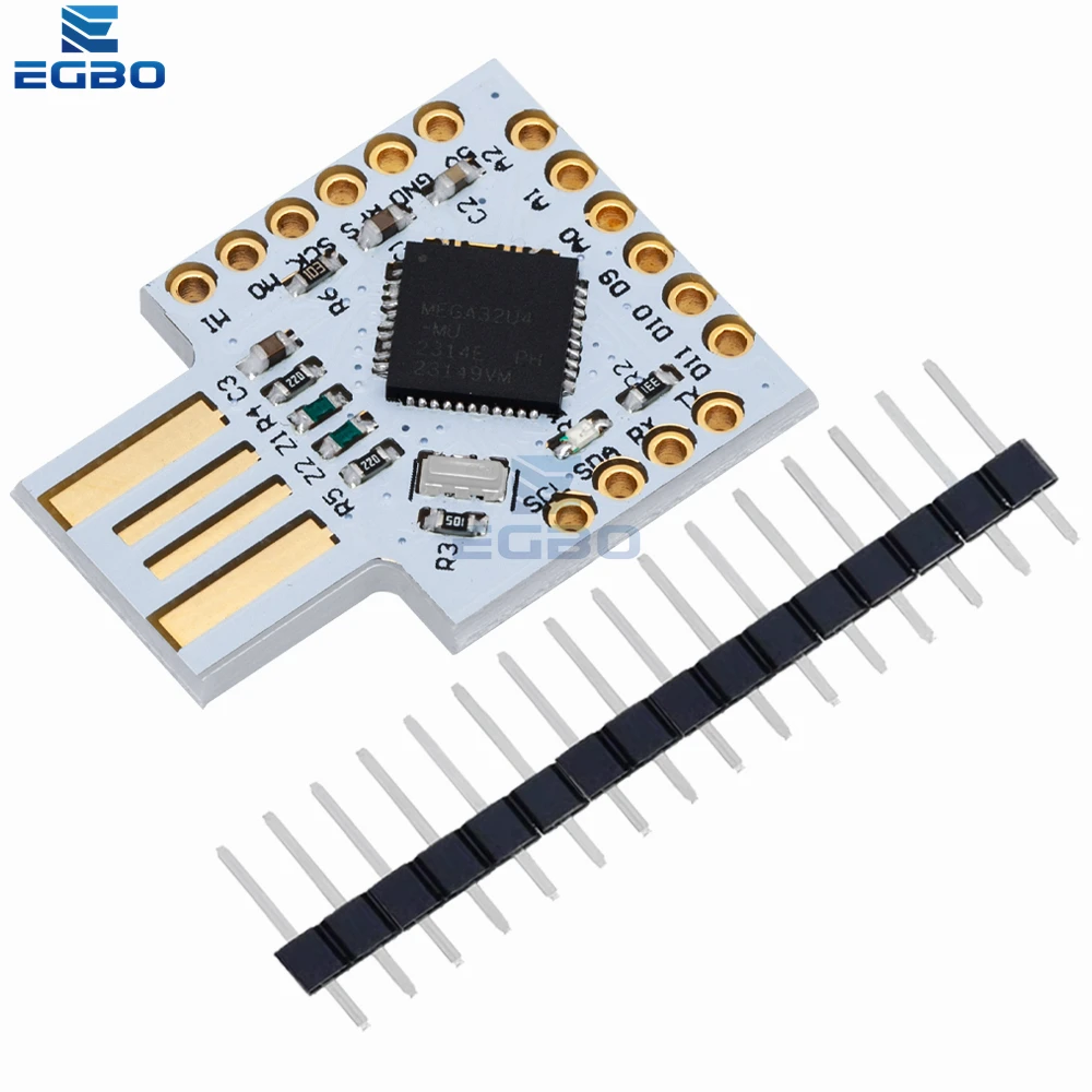 خنفساء EGBO Leonardo لوحة مفاتيح صغيرة بمنفذ USB ، لوحة مفاتيح افتراضية تناظرية ، بالأبيض والأسود ، ATMEGA32U4 ، 1-10