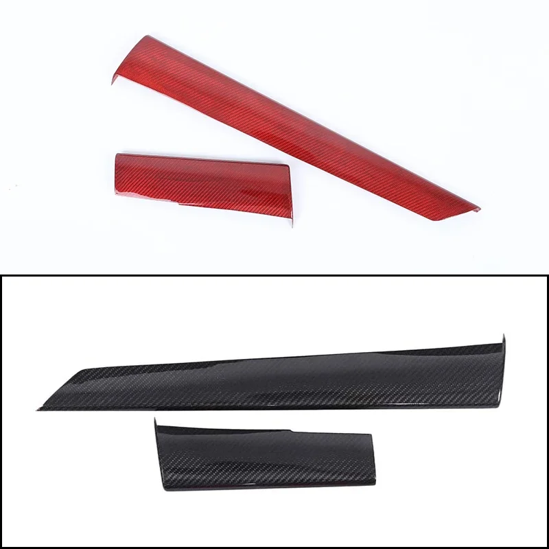 

x2 True carbon fiber Car Interior Dashboard Panel Trim Strips Stickers For Subaru WRX/Crosstrek 2022+ LHD car Accessories
