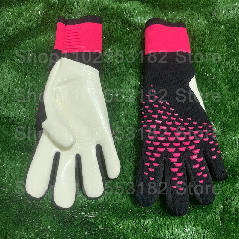 Guanti da portiere neri per uomo guanti da portiere addensare lattice calcio calcio antiscivolo calcio adulti guanti da portiere colore bianco