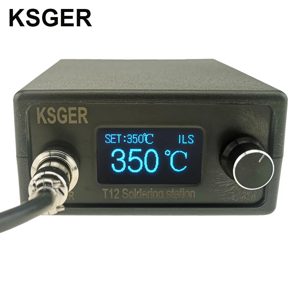 KSGER STM32 V3.1S T12 Soldering Iron Station DIY OLED Welding Tools Tips ABS Case 907 Handle Auto-sleep Quick Heating 75W