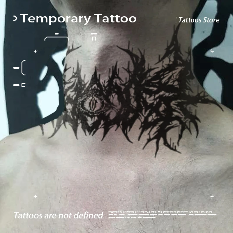 

Devil's Eye Herbal Juice Tattoo Sticker For Men Woman Neck Temporary Waterproof Tattoo Holiday Fake Tattoo Charm Gift New 2025