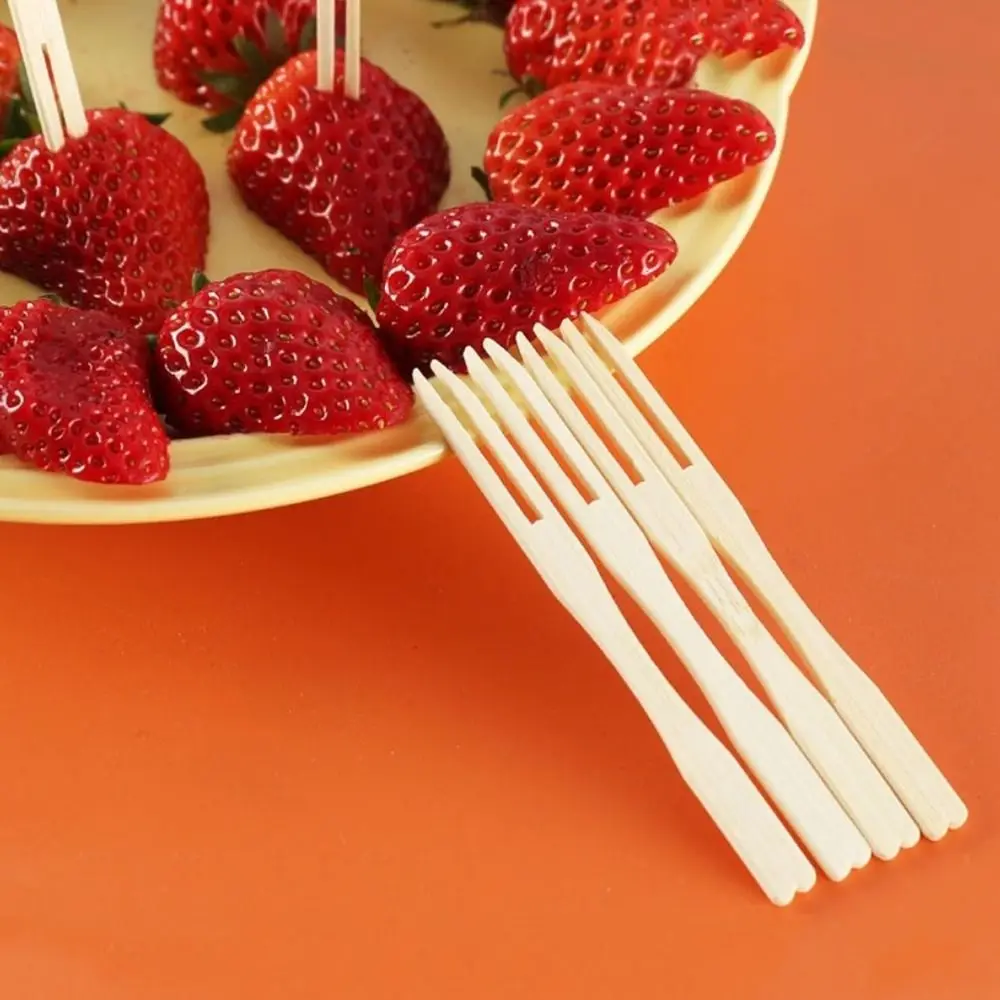 200 Palillos de Fruta Desechables de Bambú Prácticos con Forma de Corazón, Palillos de Fruta Ecológicos, Palillos de Sushi de Tamaño Mini, Artículos para Fiestas