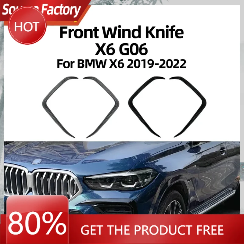 

Гоночные грили для BMW X6 G06 Pre Sport 2019-2022, передняя ветрозащитная лопасть, автомобильная наклейка, аксессуары для внешней модификации