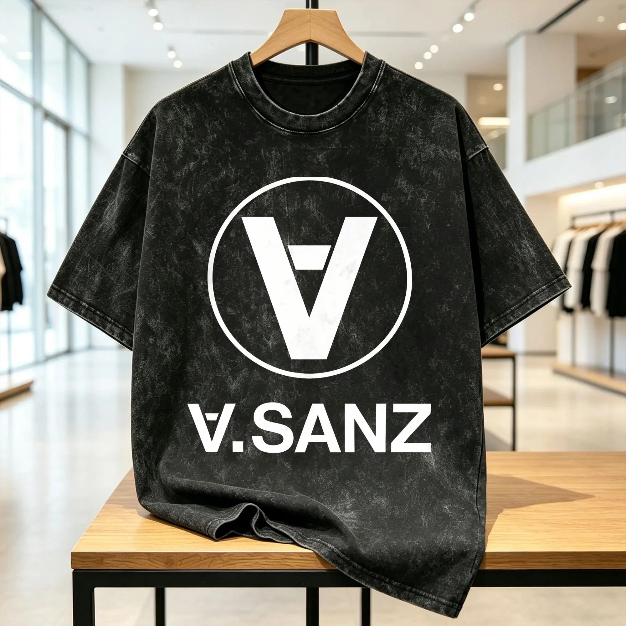 Casual Alejandro Sanzs T-Shirt for Men Round Neck Pure Cotton Washed T Shirts Spanish 2026 Tour Short Sleeve Tees Party Clothing