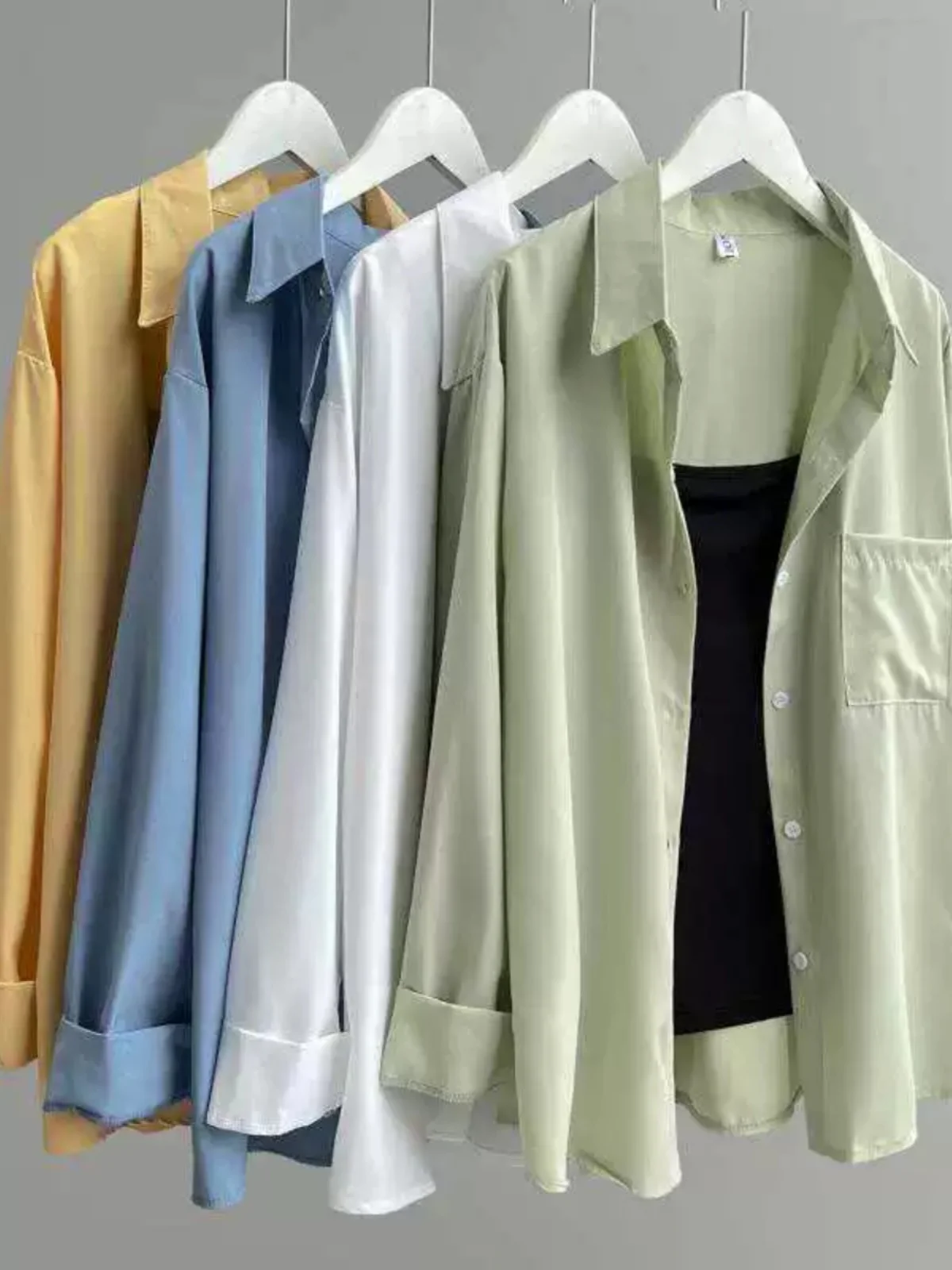 

Женский кардиган свободного кроя с защитой от солнца, весна-лето-осень, тонкий шифон, струящийся, повседневный, с длинными рукавами, воротником и воротником-стойкой