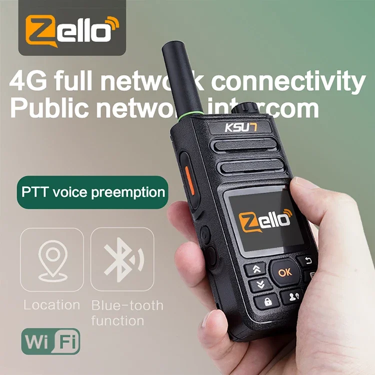 ZL18 Radio 2 arah 4G LTE POC Global, Radio jarak jauh 100km 1000km 5000km sepasang Zello PTT Walkie Talkie dengan kartu Sim