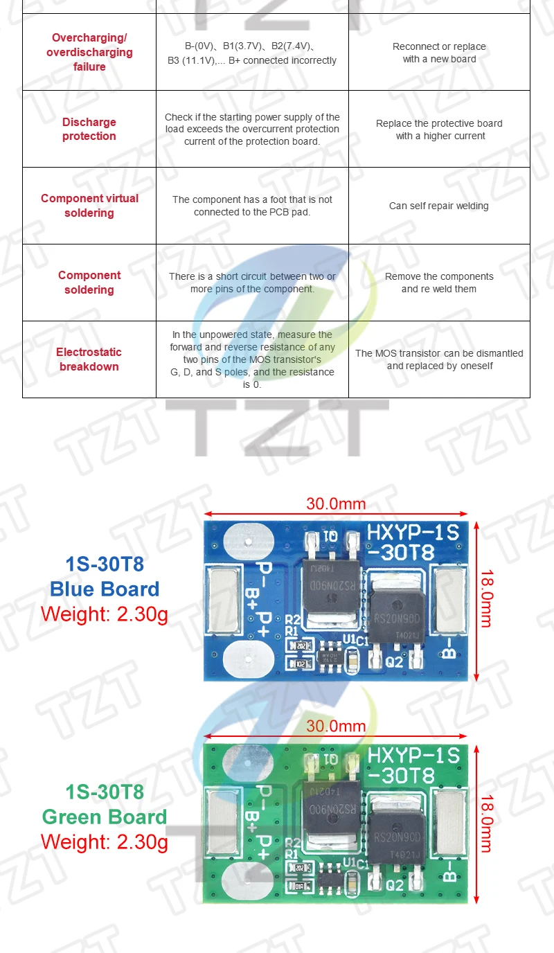 Lifepo4 Batterie BMS 1S 3,2 V 3,7 V 7A Ladeplatine Kurzschlussschutz PCM Selbstwiederherstellung mit Temperaturschutz – Detail 4