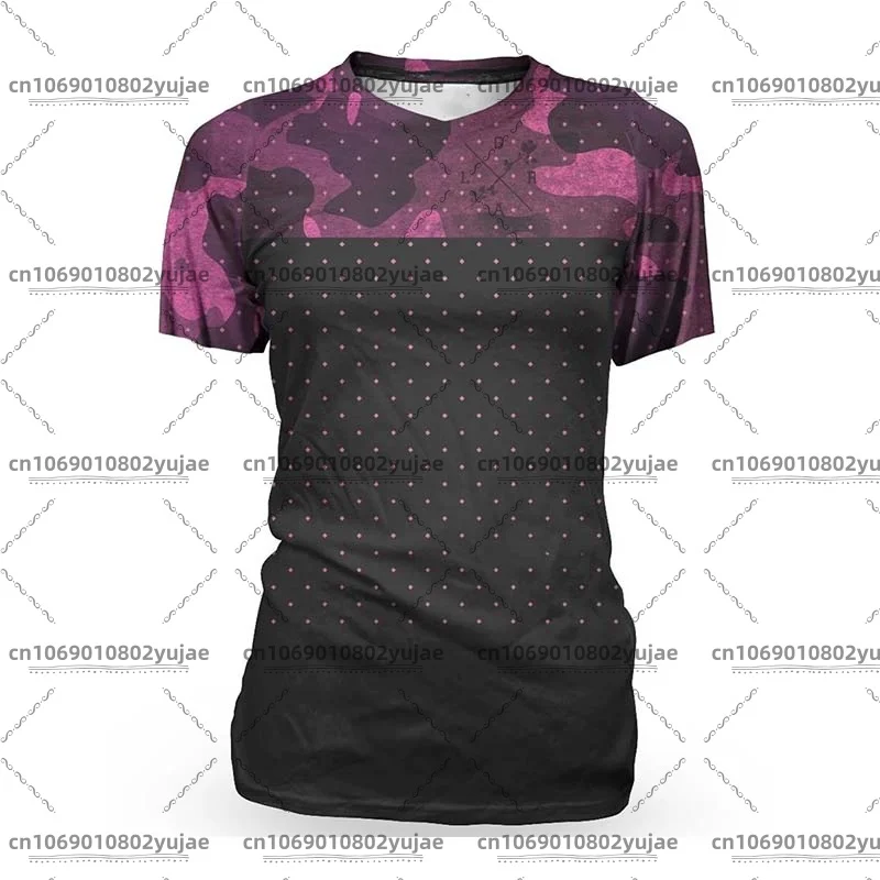 Women's Motocross Race Jersey, Summer Loose Rider Shirt, 3 Breathable, Quick Dry BMX Enduro Shirt image 3
