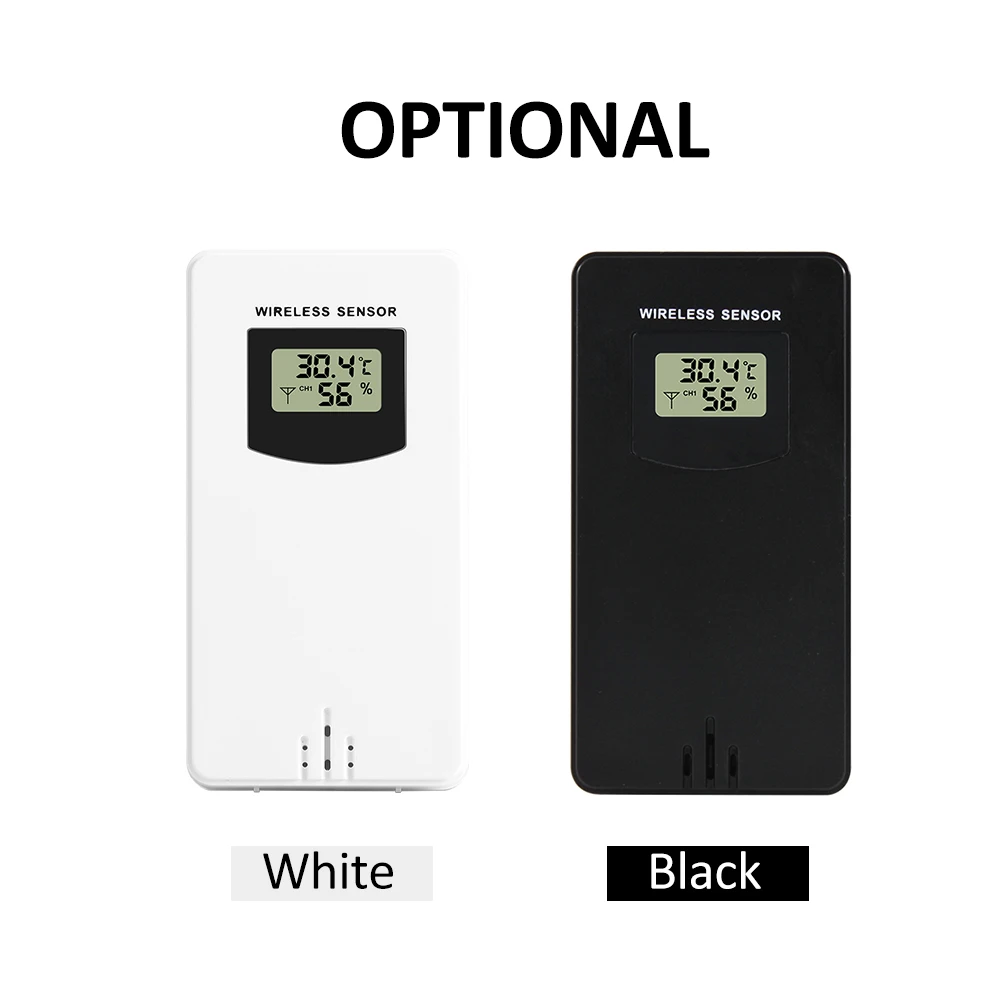 Image of Temperatur- und Feuchtigkeitssensor, Hygrometer, Elektronisches Digitalthermometer für Innen- und Außenbereich, Verwendbar mit Wetterstationen