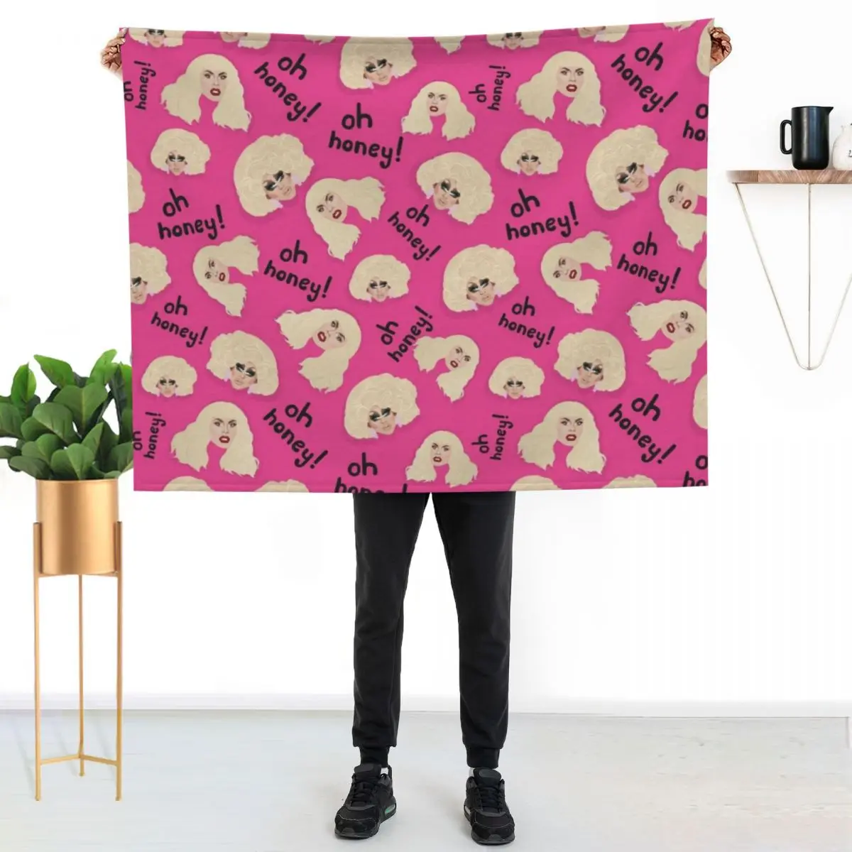 

Trixie Mattel & Katya - Rupaul's Drag Race - RPDR - Oh Honey Throw Blanket Soft Sherpa Fleece Warm Blanket for Winter