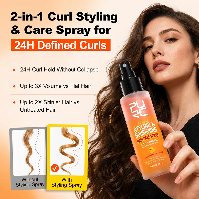 Hair Care Heat Protectant - PURC 열 보호 스프레이 헤어 히트