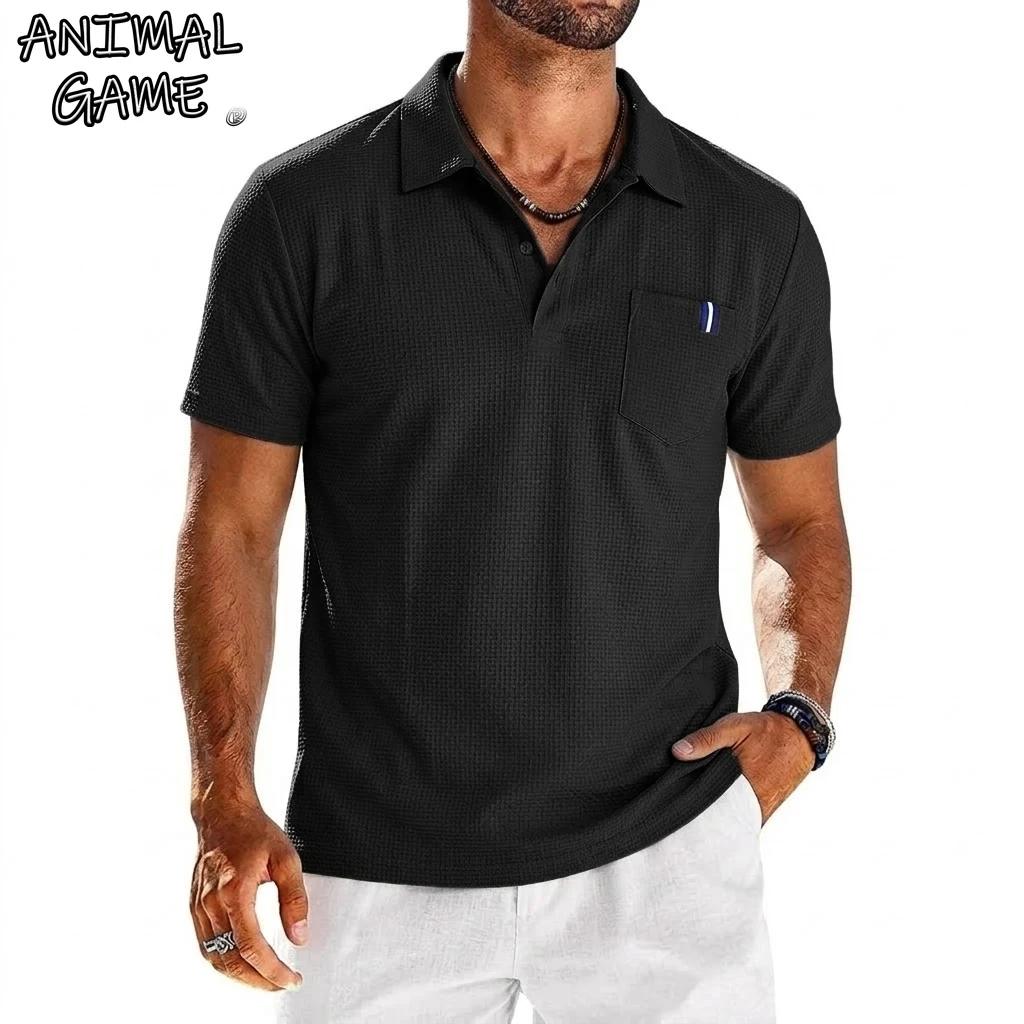 Sommer Herren Kurzarm T-Shirt Einfarbig Leichtes Poloshirt Atmungsaktive Hemden Dünne Fitness T-Shirts Schnell Trocknende Shirts für Männer