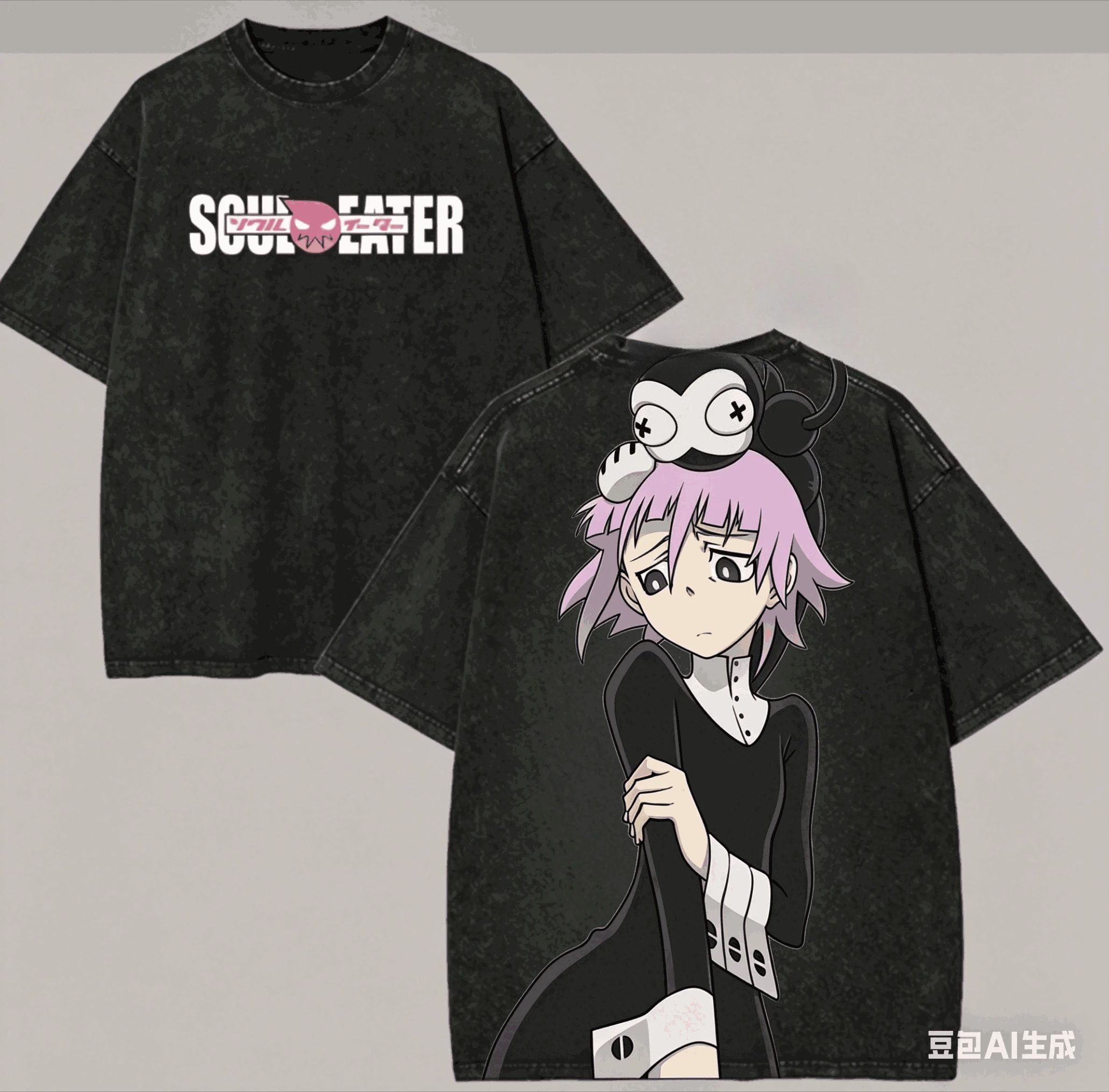 Soul Eater Washed T-shirt 2026 New Model personality Clothes shirt Year round clothing Retro Fashion Vintage hot product soft