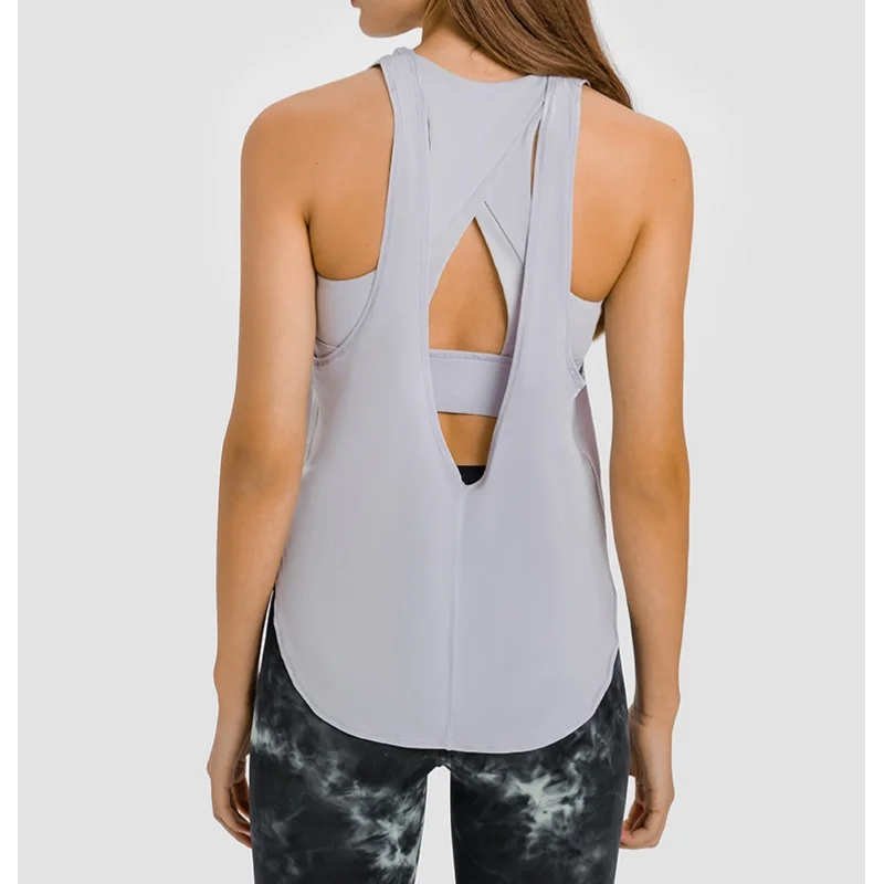 Chemise de sport serrée pour femme avec dos glacé, haut de fitness, vêtements de yoga, chemises de course, chemisier Pilates, entraînement de gym, barre de beauté