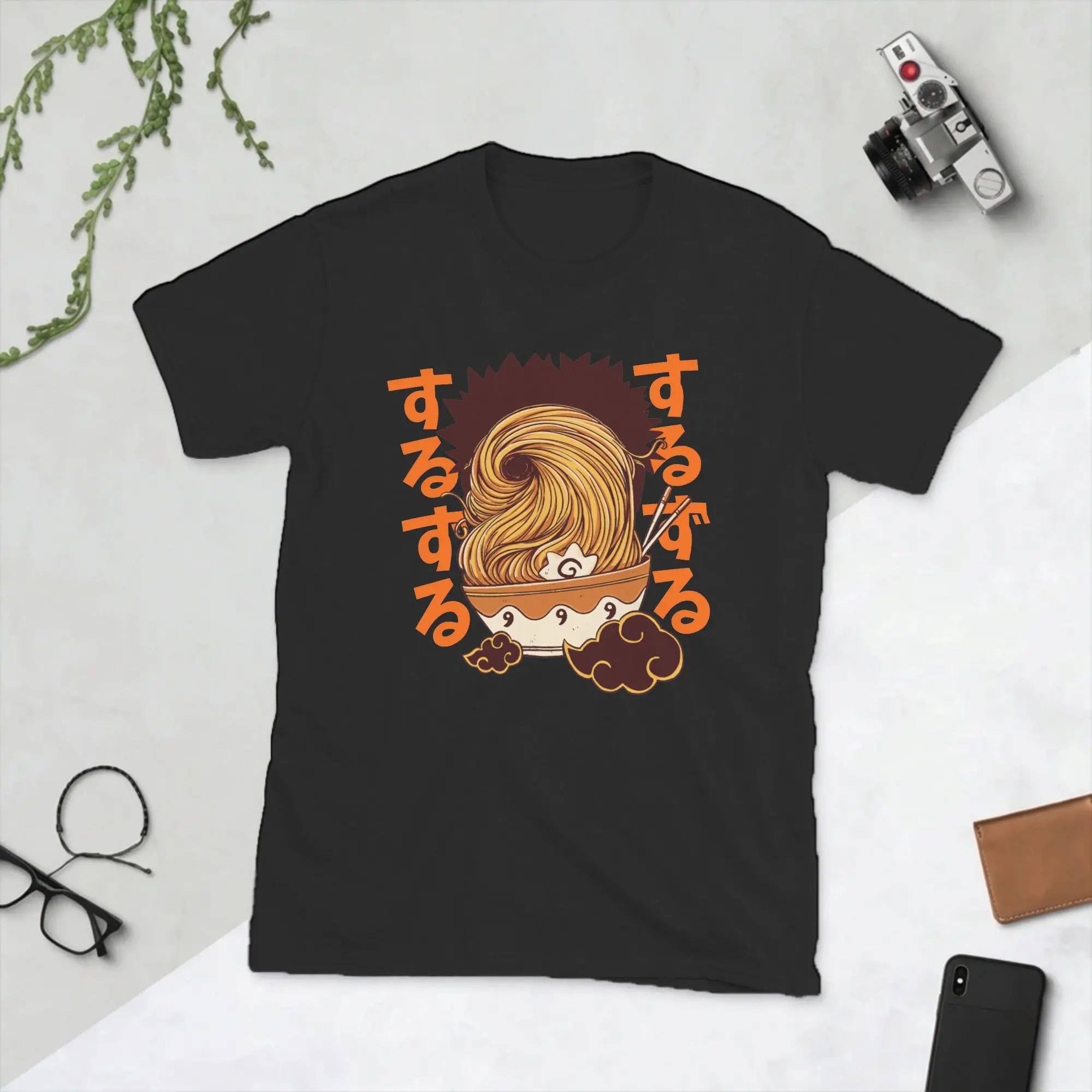 Itadakimasu Naruto Men's T Shirt Akatsuki Pein Anime Uzumaki Sasuke Vintage Tee Shirt Round Collar T-Shirt Cotton Summer Tops