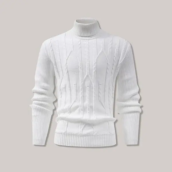 Men's Winter Thick Warm High Neck Sweater Casual Comfortable Knittedwear Other Fabric Women's Applicable Other Scenarios
