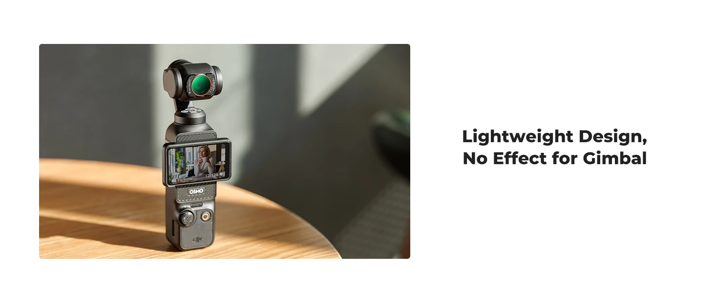 K&F Concept 2in1 ND2-32 1/4 Schwarzer Diffusionsfilter für DJI OSMO Pocket 4 Pocket 3 Magnetischer ND-Filter Mehrfach Beschichtet Action-Kamera – Detail 9