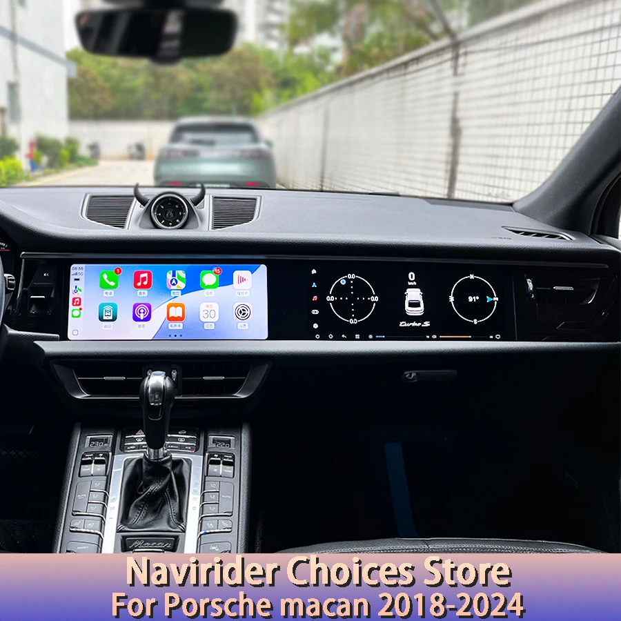 12.3+12.3Inch For Porsche Macan 2018-2024 Upgraded New Display Android Media Video GPS Carplay Head Unit Car Radio Multimedia