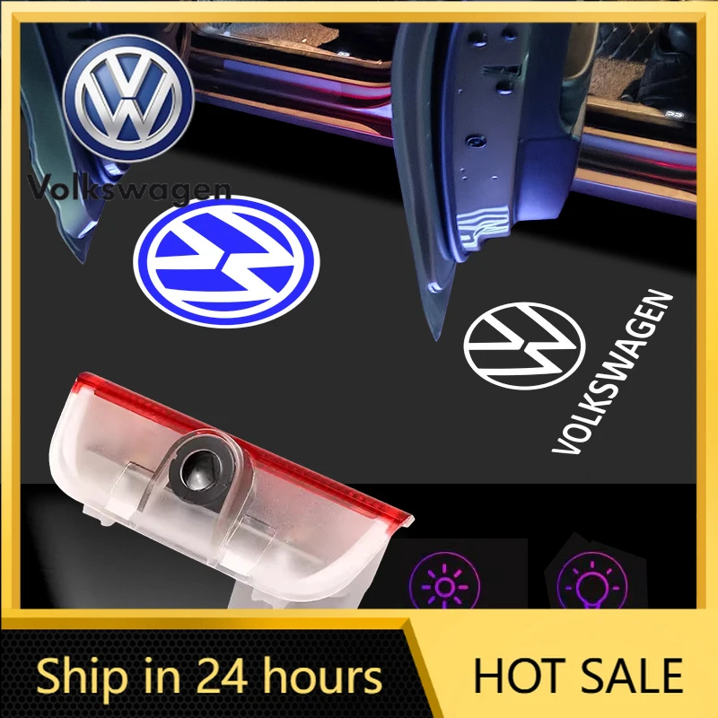 

Стайлинг молдинги 2 шт. автомобильная эмблема проекционная лампа дверные фонари украшения для VW Golf Touareg Eos CC Passat Variant B8 Tou