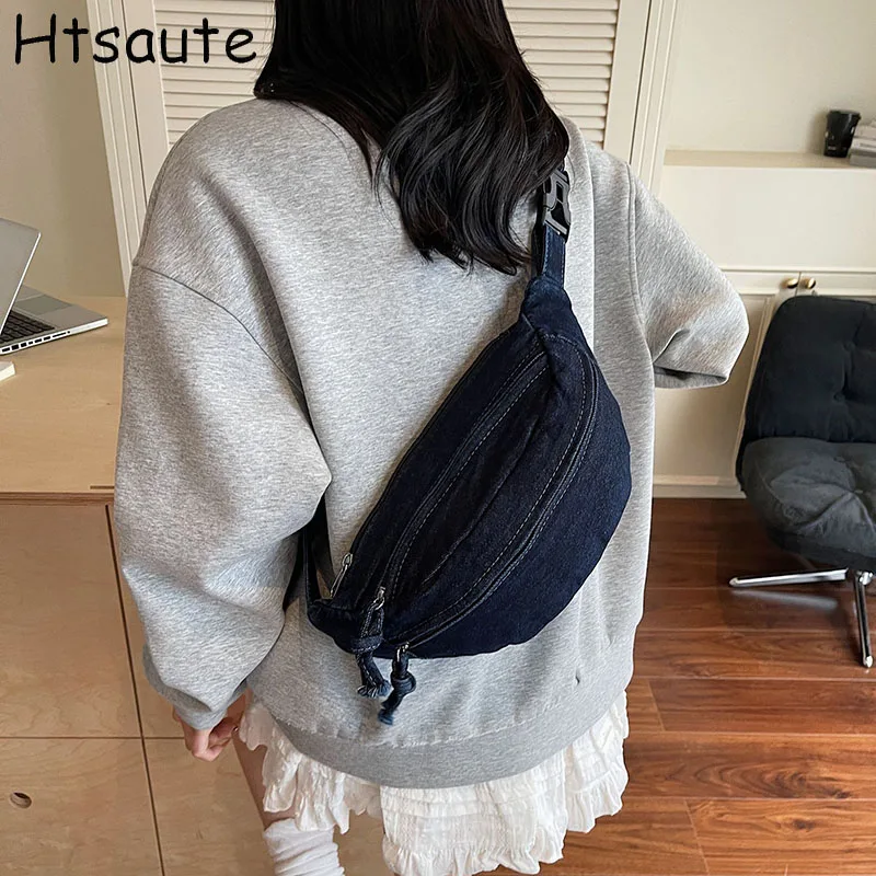 

Casual Denim Messenger Bag Women Fashion Female Mini Crossbody Handbag Shoulder Strap Luxury Top-handle Bag Crossbody Sac